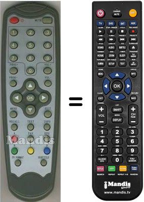 Replacement remote control HVS53329