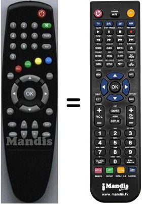 Replacement remote control HVS53412
