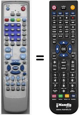 Replacement remote control HVS54954