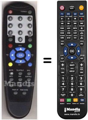 Mando a distancia equivalente HVS53393