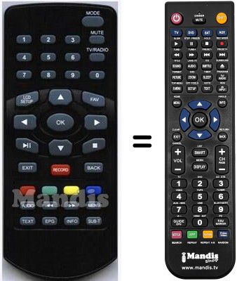 Replacement remote control HVS53263