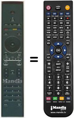 Comandament a distància equivalent Philips HVS59560