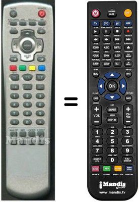 Mando a distancia equivalente HVS54014