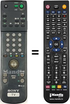 Mando a distancia equivalente Sony WHV7898