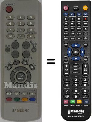 Mando a distancia equivalente Samsung WHV14487 Mando a distancia equivalente Samsung WHV14487