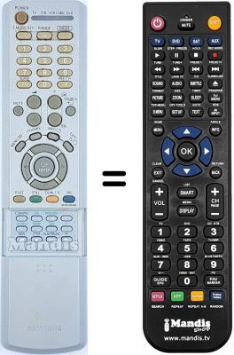 Mando a distancia equivalente Samsung SEC3309 Mando a distancia equivalente Samsung SEC3309
