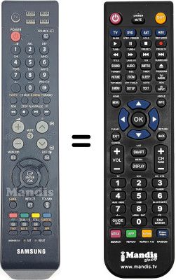 Mando a distancia equivalente Samsung WHV3985 Mando a distancia equivalente Samsung WHV3985