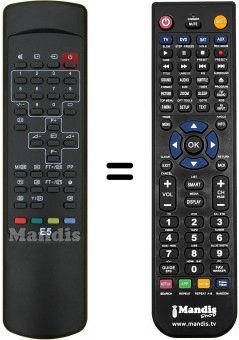 Comandament a distància equivalent SEC0546 Comandament a distància equivalent SEC0546