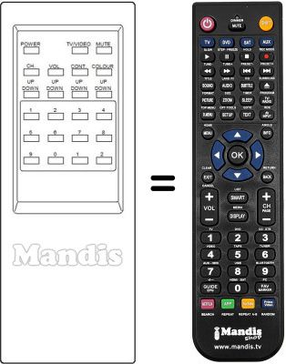Mando a distancia equivalente WHV7037 Mando a distancia equivalente WHV7037