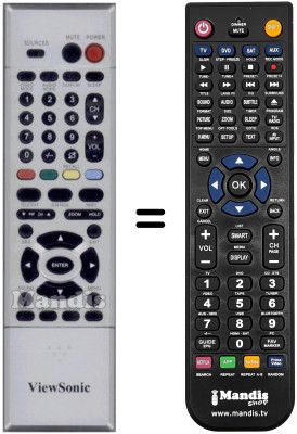 Comandament a distància equivalent Viewsonic WHV15516