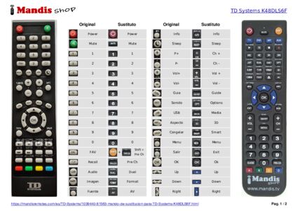 Mando original TD SYSTEMS K48DLS6F