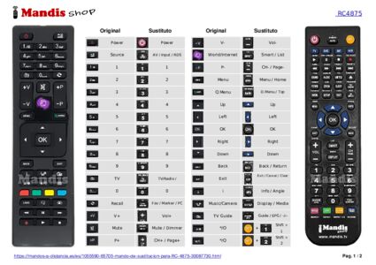 Mando a distancia original de TV para PRINCETON PR39FHD16B